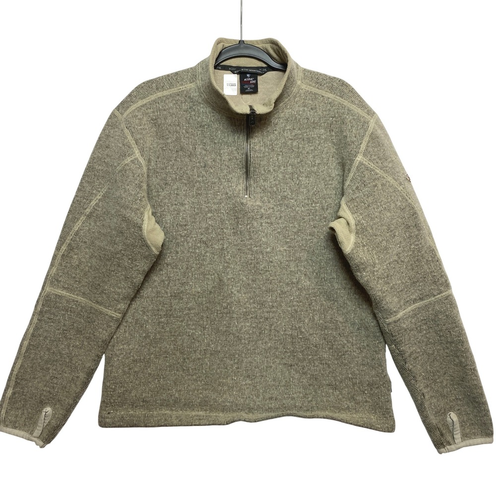 Kuhl ThermoKore Sweater Mens XL Tan Quarter Zip Fleece Pullover